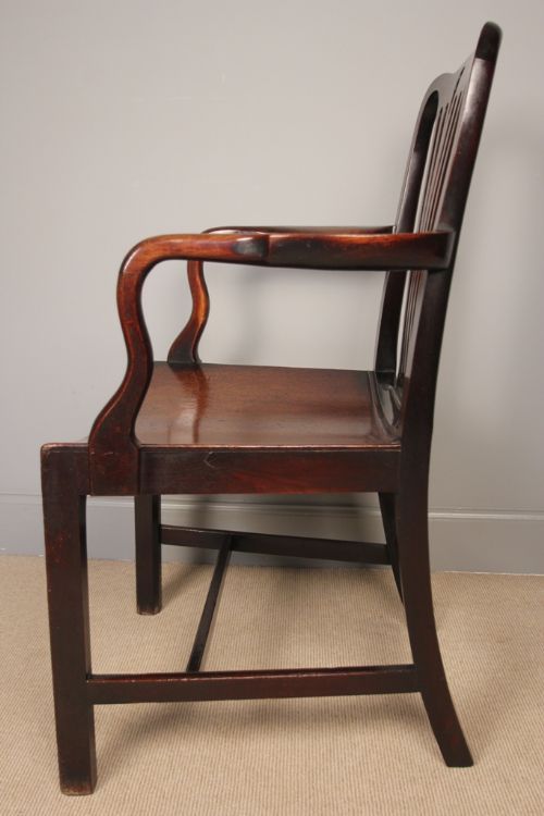 fig 3. Superb Oxford George III Mahogany Elbow Chair