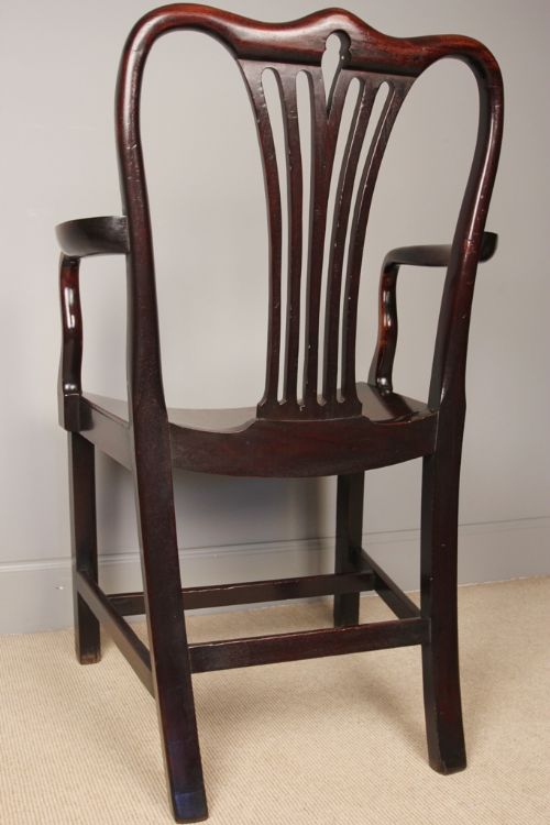 fig 4. Superb Oxford George III Mahogany Elbow Chair