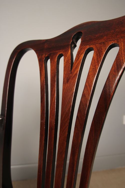 fig 5. Superb Oxford George III Mahogany Elbow Chair