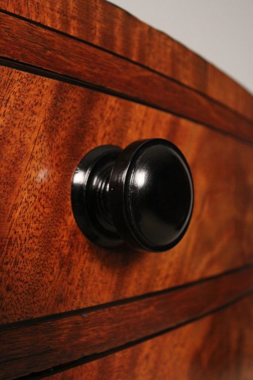 fig 4. Small George IV Mahogany Bowfront Chest of Drawers