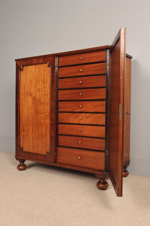 fig 1. Small Georgian Mahogany Collectors Cabinet