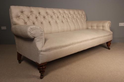 Classic 19th Century Upholstered Chesterfield Sofa