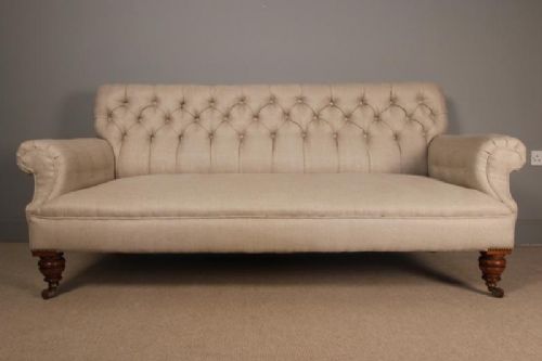fig 2. Classic 19th Century Upholstered Chesterfield Sofa