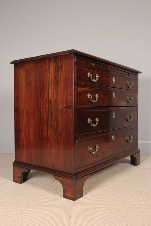 fig 3. Rare Georgian Goncalo Alves Bachelor Chest of Drawers