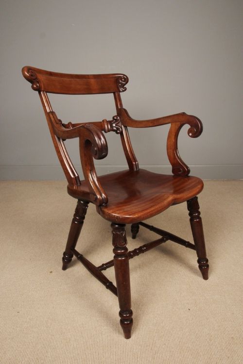 fig 1. Superb William IV Mahogany Elbow Chair