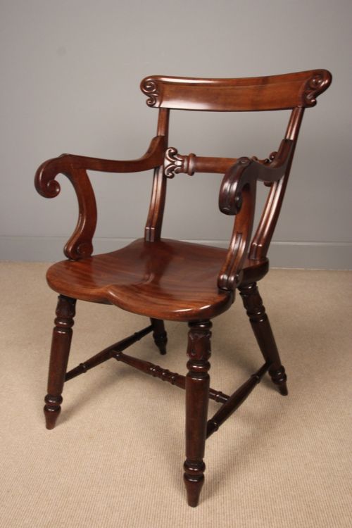 fig 2. Superb William IV Mahogany Elbow Chair