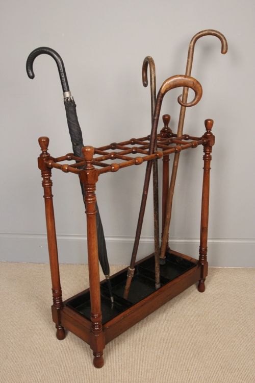 19th Century Walnut Stick & Umbrella Stand