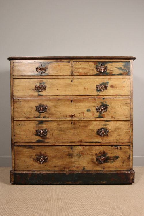 fig 1. Large 19th C. Chest in Original Paint