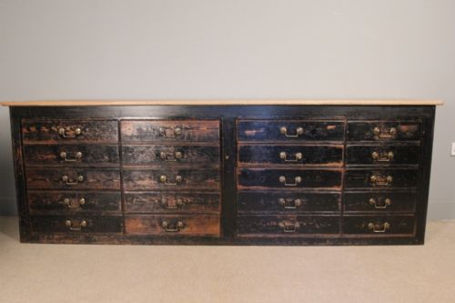 Large Set of 19th C. Bank of Drawers