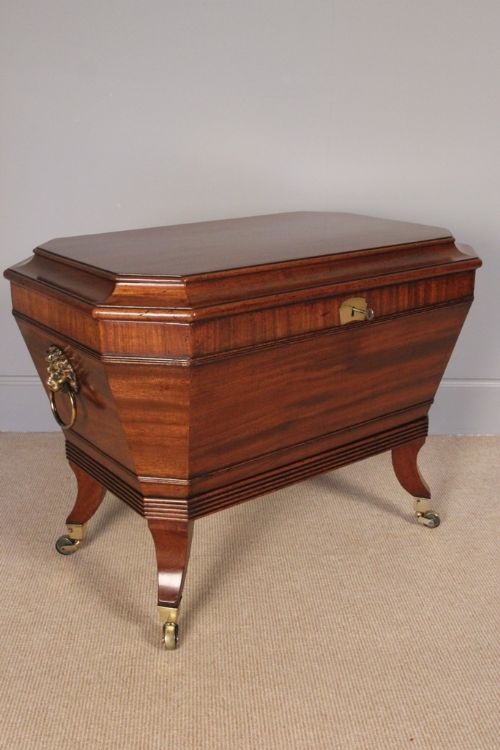 Large Regency Mahogany Cellarette / Wine Cooler