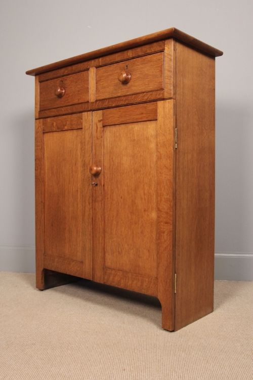 19th C. English Oak Side Cabinet