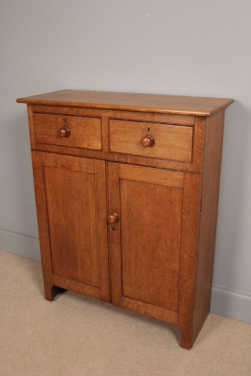 fig 1. 19th C. English Oak Side Cabinet