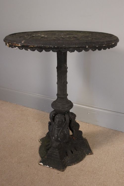 19th C. Cast Iron Garden Table
