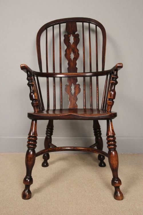 Lancashire High Back Elm Windsor Chair