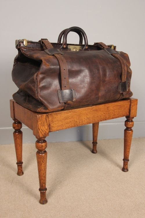 19th C. English Oak Luggage Stand