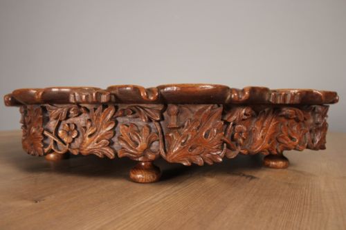 LARGE COUNTRY HOUSE OAK LAZY SUSAN - ADDITIONAL PHOTO 1