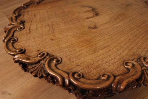 LARGE COUNTRY HOUSE OAK LAZY SUSAN - ADDITIONAL PHOTO 7