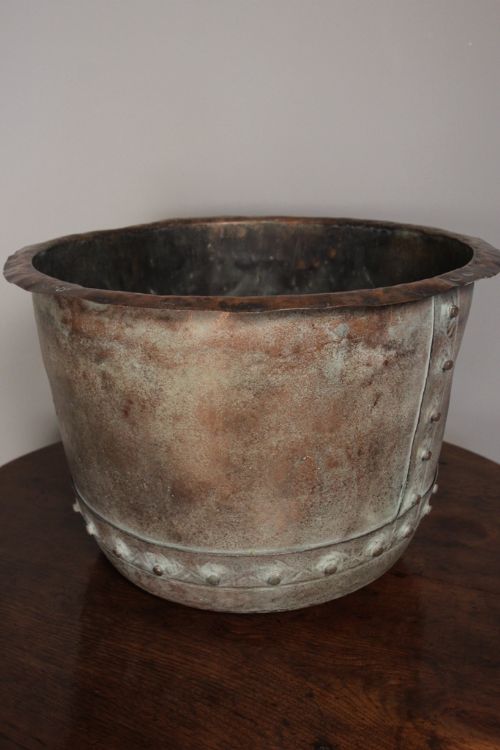 19th C Copper Copper / Log Bin