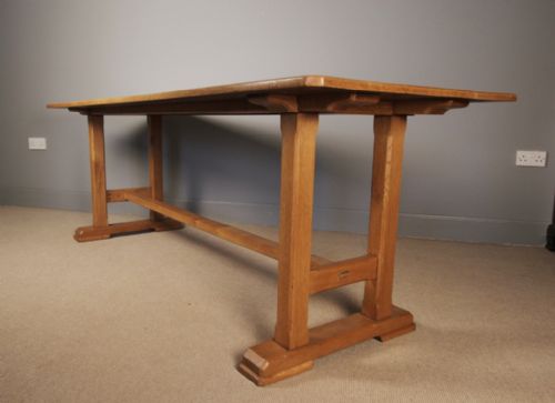 Arts & Crafts English Oak Refectory Table
