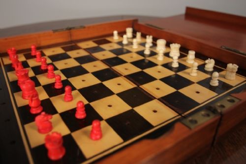 19th Century Travelling Chess Set