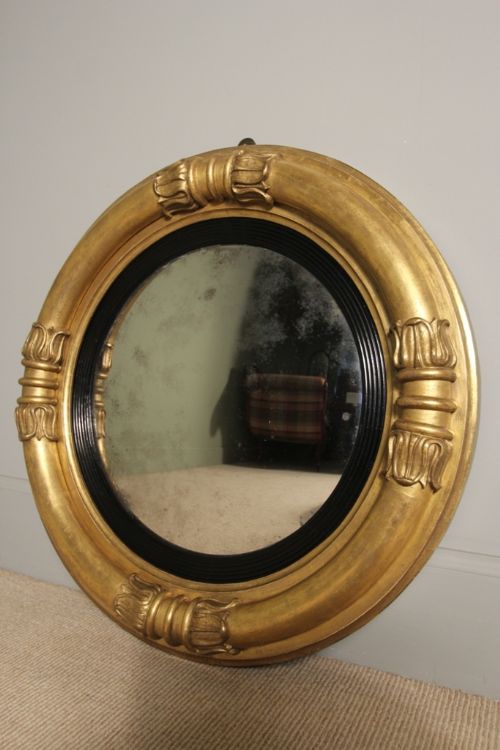 A Stylish William IV Convex Wall Mirror