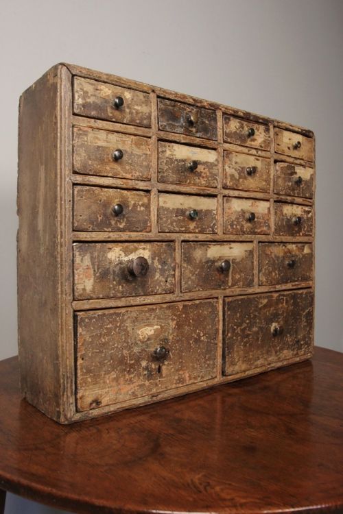 Small Georgian Bank of Spice Drawers