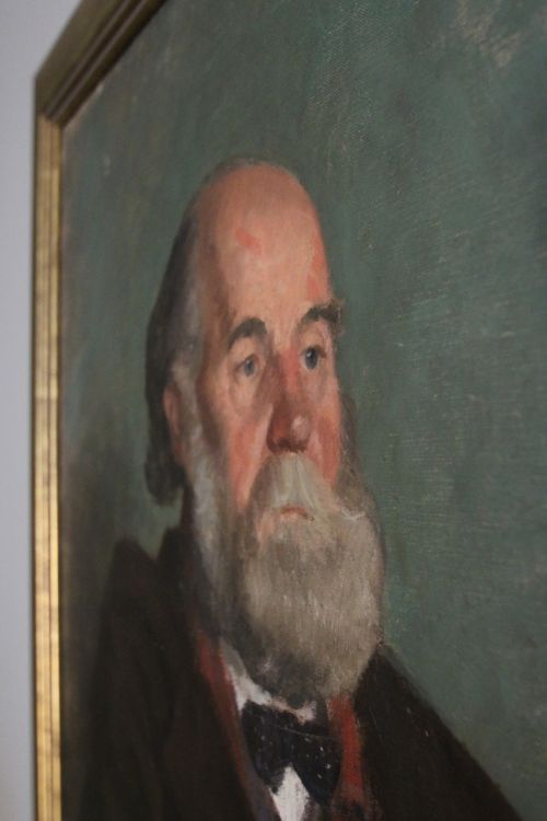 Large Gentleman Portrait, Oil on Canvas Painting