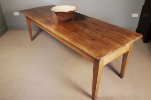 19th Century English Pine Farmhouse Kitchen Dining Table