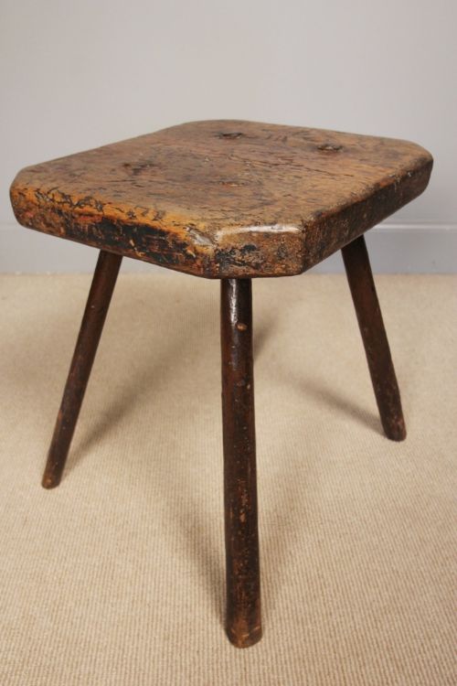 19th Century Large Country Poultry Stool