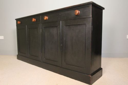 19th C. Narrow Dresser Base / Sideboard Original Paint