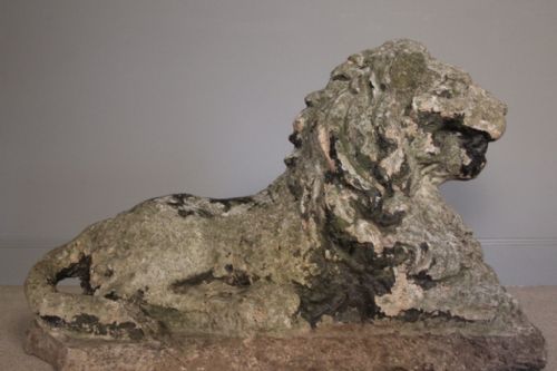 Early 20th Century Stone Lion, Garden Statue