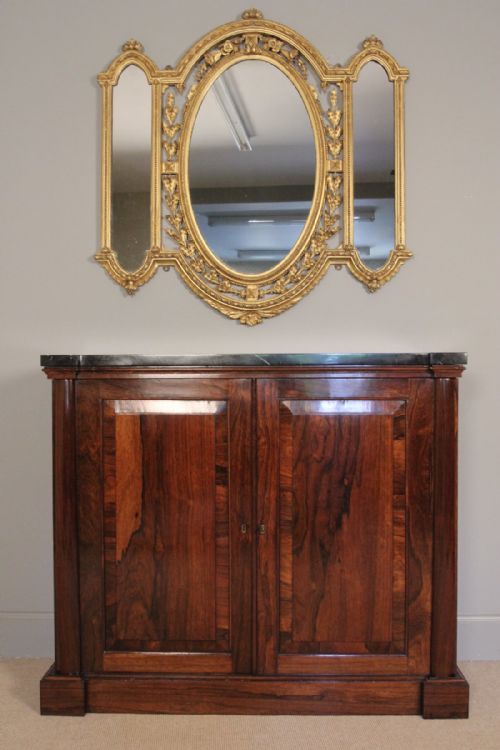 Regency Rio Rosewood & Marble Side Cabinet / Console