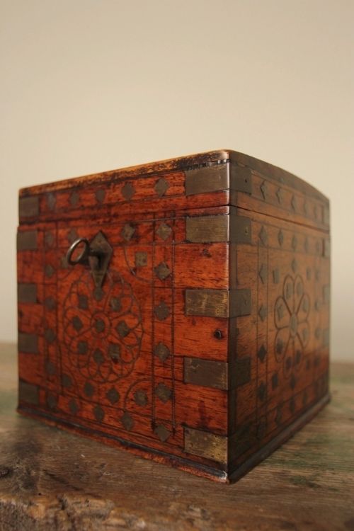Small 19th C Padouk Colonial Casket