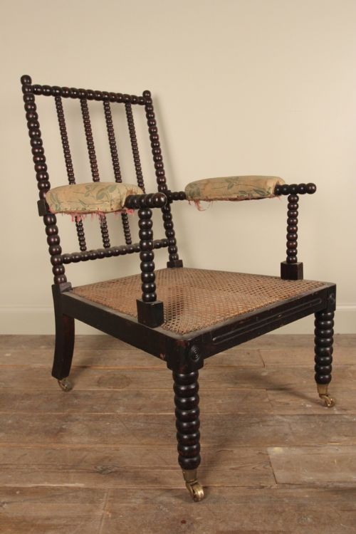 Large Regency Bobbin Chair for Re-upholstery