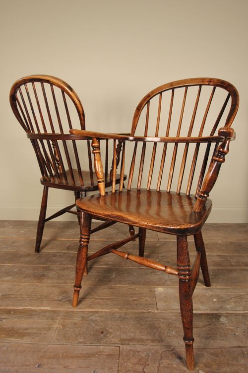 An Immaculate Pair of Ash & Elm Windsor Chairs