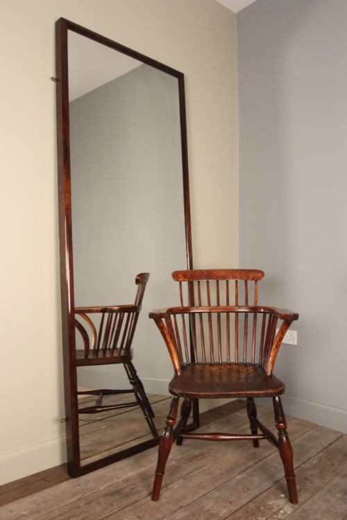 Large 19th C. English Outfitters Mirror, Dressing Mirror