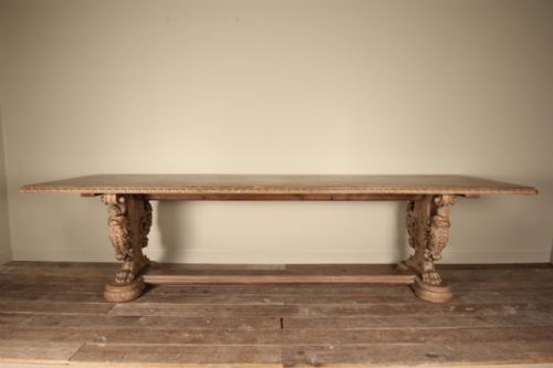 Superb Large  19th C Italian Refectory Dining Table