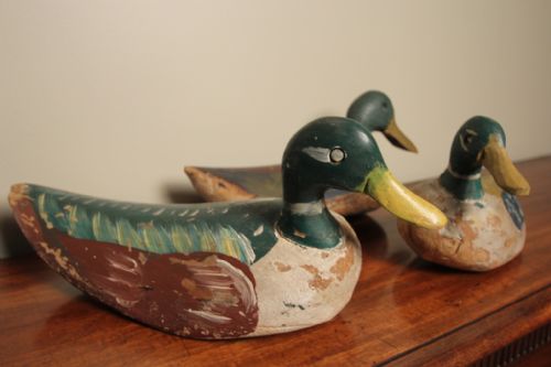 A Set of 3 French Duck Decoys
