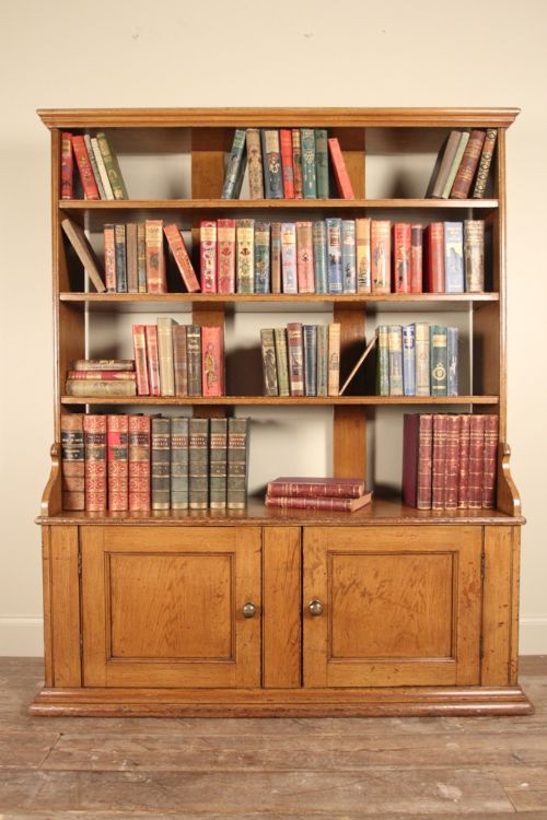 19th Century Pine Bookcase in Original Paint