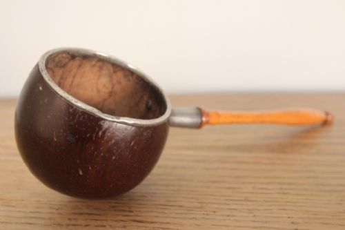 18th C. Large Coconut Treen Ladle
