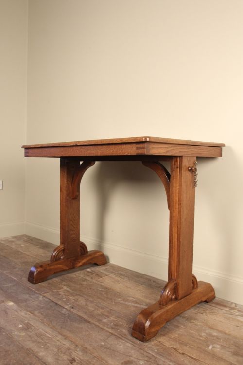 fig 1. Arts & Crafts Oak Architects Table Desk