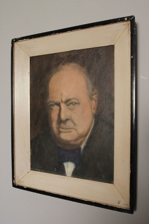 Fabulous Oil Portrait of Sir Winston Churchill