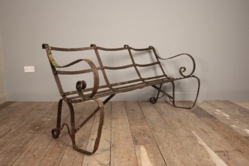 Beautiful, Sculptural Edwardian Cast Iron Garden Bench