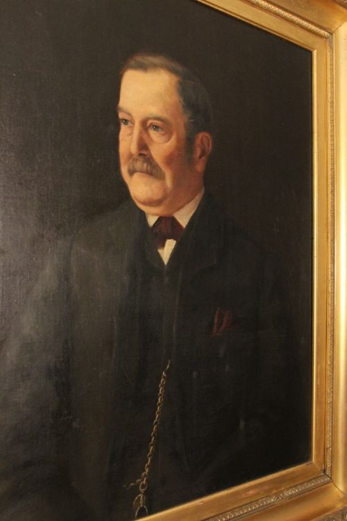 Fabulous Large Edwardian Oil Portrait Painting