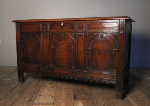 Superb 17th C. Oak Coffer