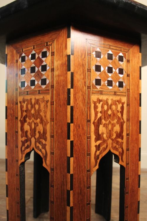 fig 1. Inlaid Moorish Table by Liberty & Co