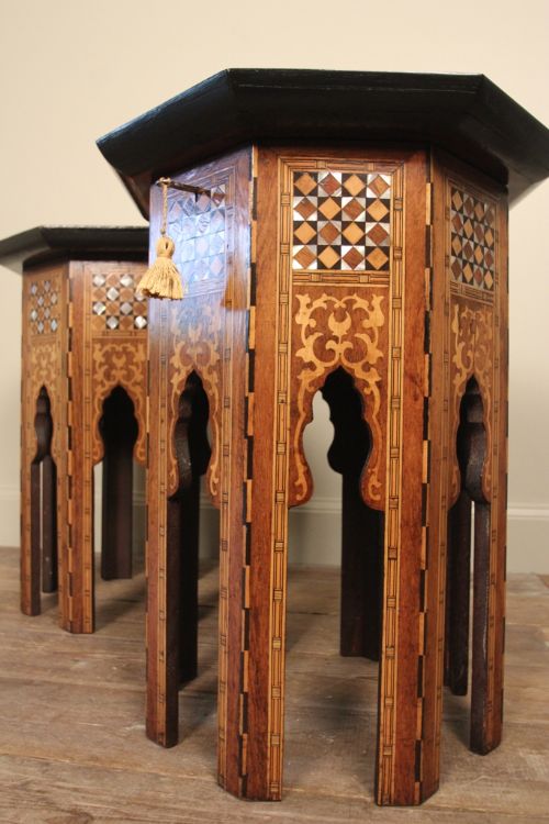 Superb Pair of Liberty & Co Moorish Tables