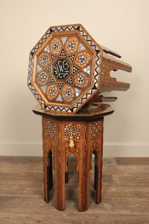 fig 1. Superb Pair of Liberty & Co Moorish Tables