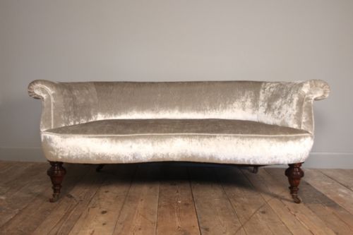 Small 19th C. Mahogany Kidney Shaped Sofa