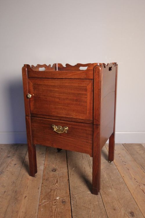George III Mahogany Bedside Cabinet
